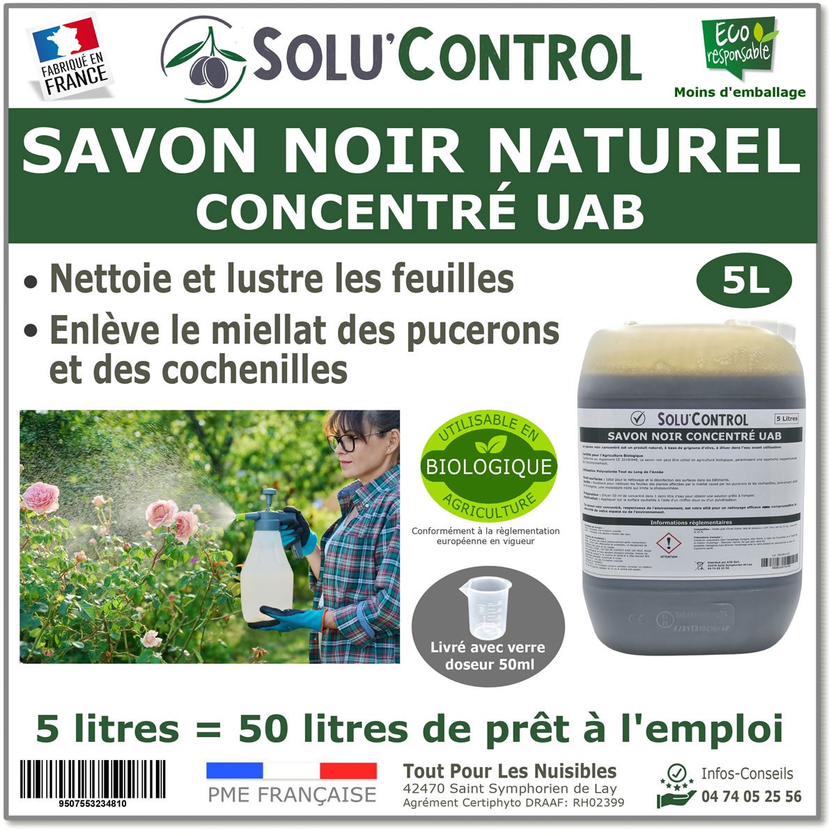 SOLU'CONTROL Savon Noir Naturel Concentré UAB 5 litres, Nettoyant — free download