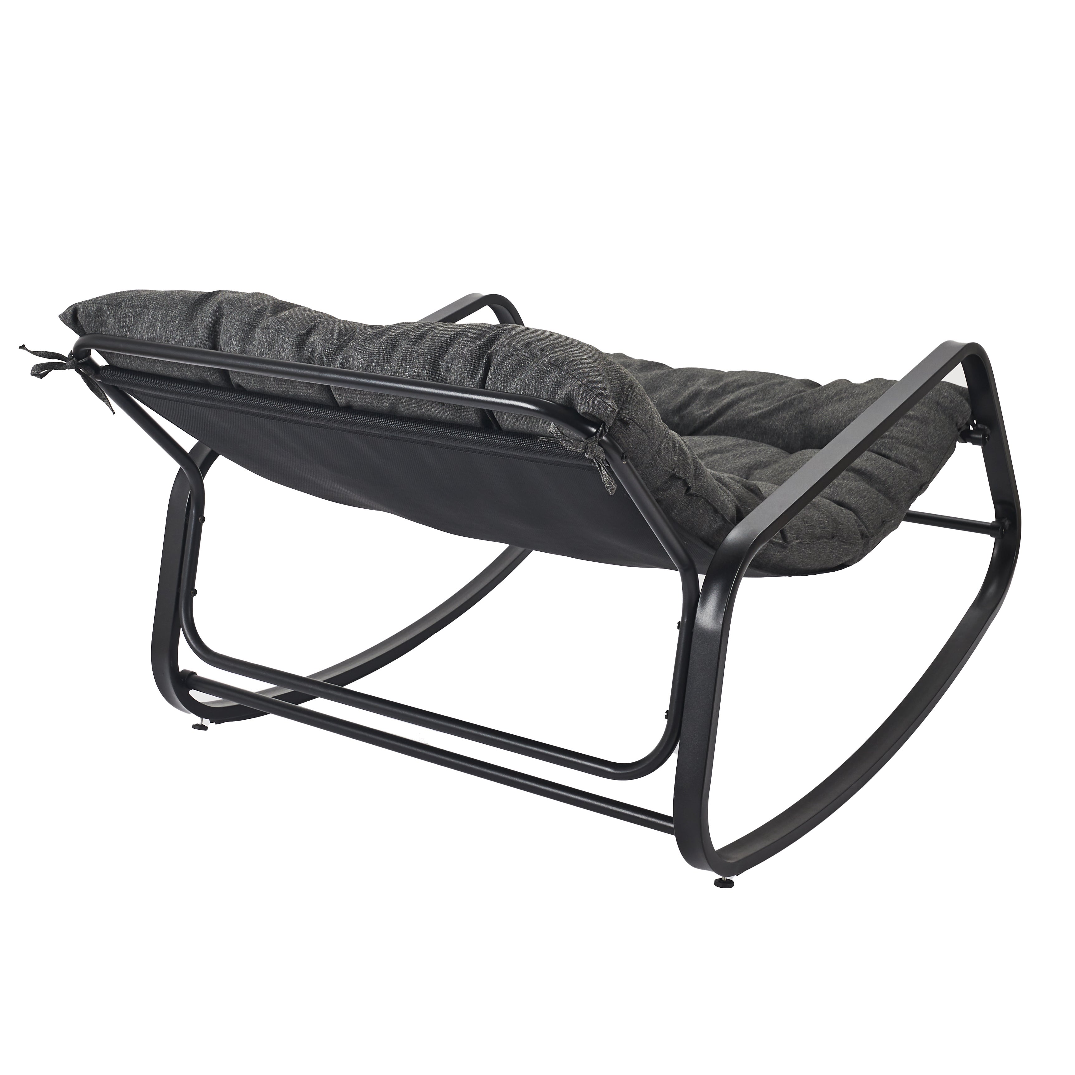 Fauteuil à Bascule - Home Deco Factory - Miami - Design - Gris - 4
