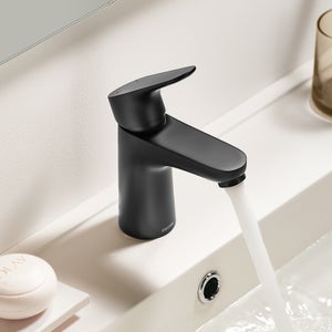 Cecipa max Robinet de Lavabo Noir Pour Salle de Bain, Robinet de Lavabo économie d'eau, Mitigeur de Lavabo à Poignée Unique,EU Modèle