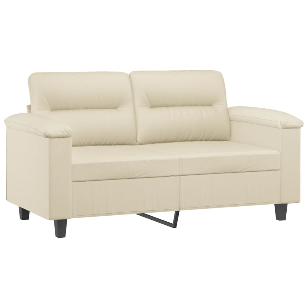 Sofá de 2 plazas   sofá de salón   sofá de descanso de cuero sintético color crema 120 cm cfw24975