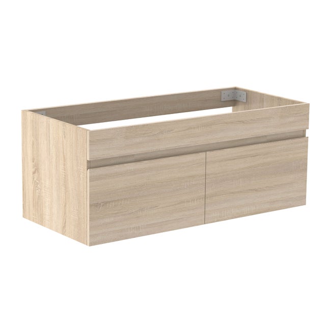 Meuble sous-vasque 80cm simple vasque, meuble de salle de bains, chêne wotan