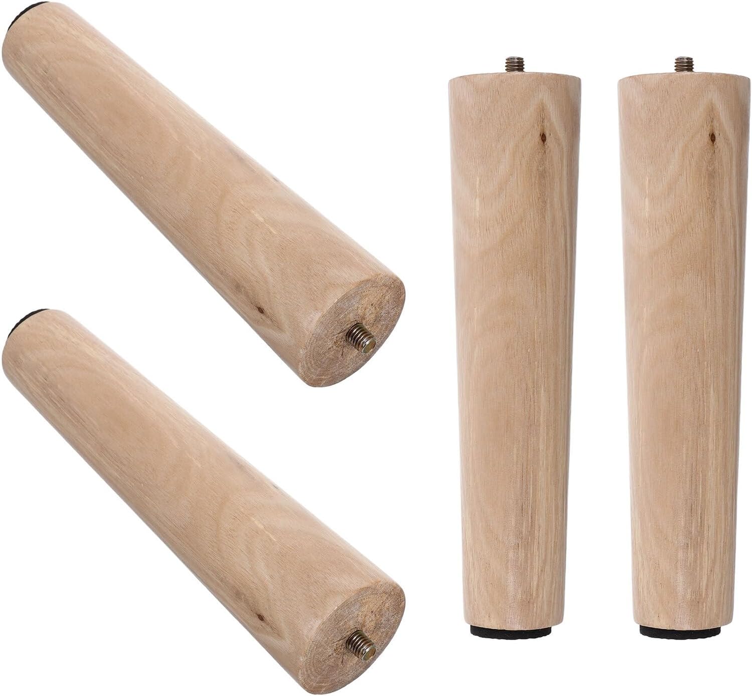 Set de mobilier din lemn masiv cu 4 piese pentru canapea, măsuță de cafea, pat și dulap, design minimalist, finisaj moale, instalare ușoară