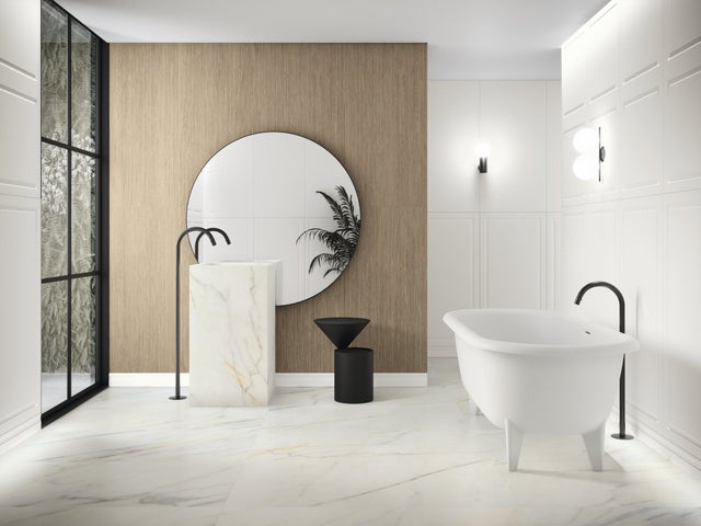 Carrelage Effet Cadre Moulure 60x120 Mat Parigi - BLANC