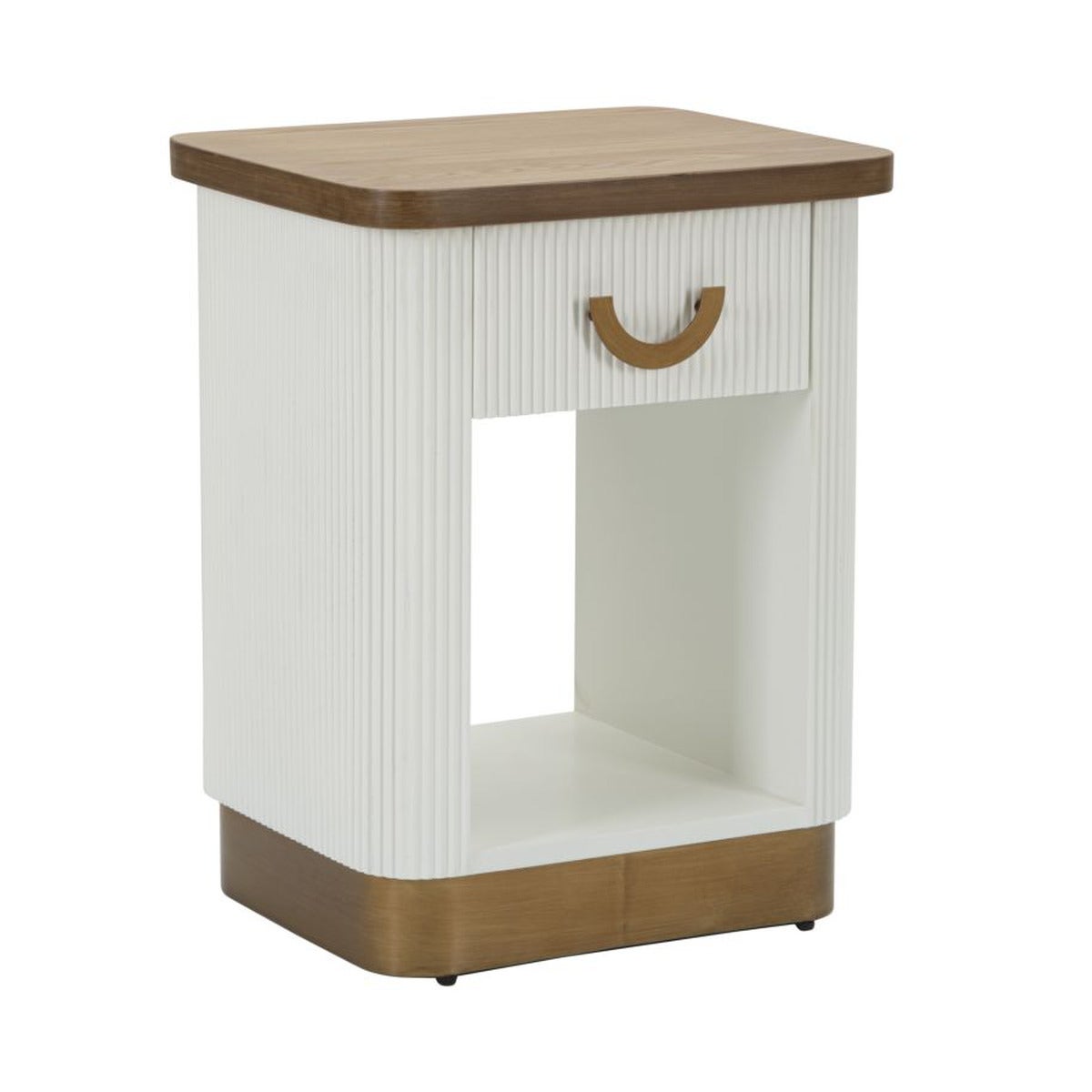 Stolik Nocny Auden, MDF, Biały, Seven Design