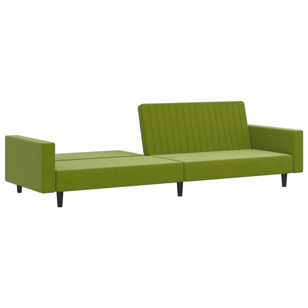 Canapé-lit | Lit simple | Canapé convertible à 2 places vert clair velours CFW49881 - 4