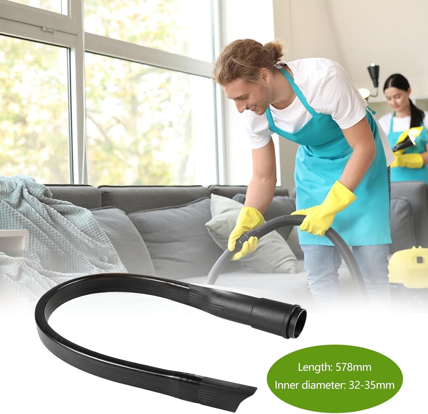 Ensemble d'accessoires pour aspirateur 7 pièces, buse d'aspirateur universelle avec suceur plat flexible de 58 cm, buse d'aspirateur universelle - 3