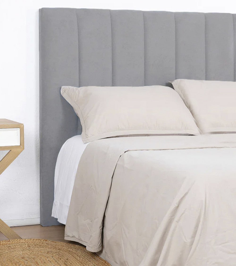 Cabecero cama 150 cm AMEX, cabecero apto camas de 150 cm en tela suave Gris - 2
