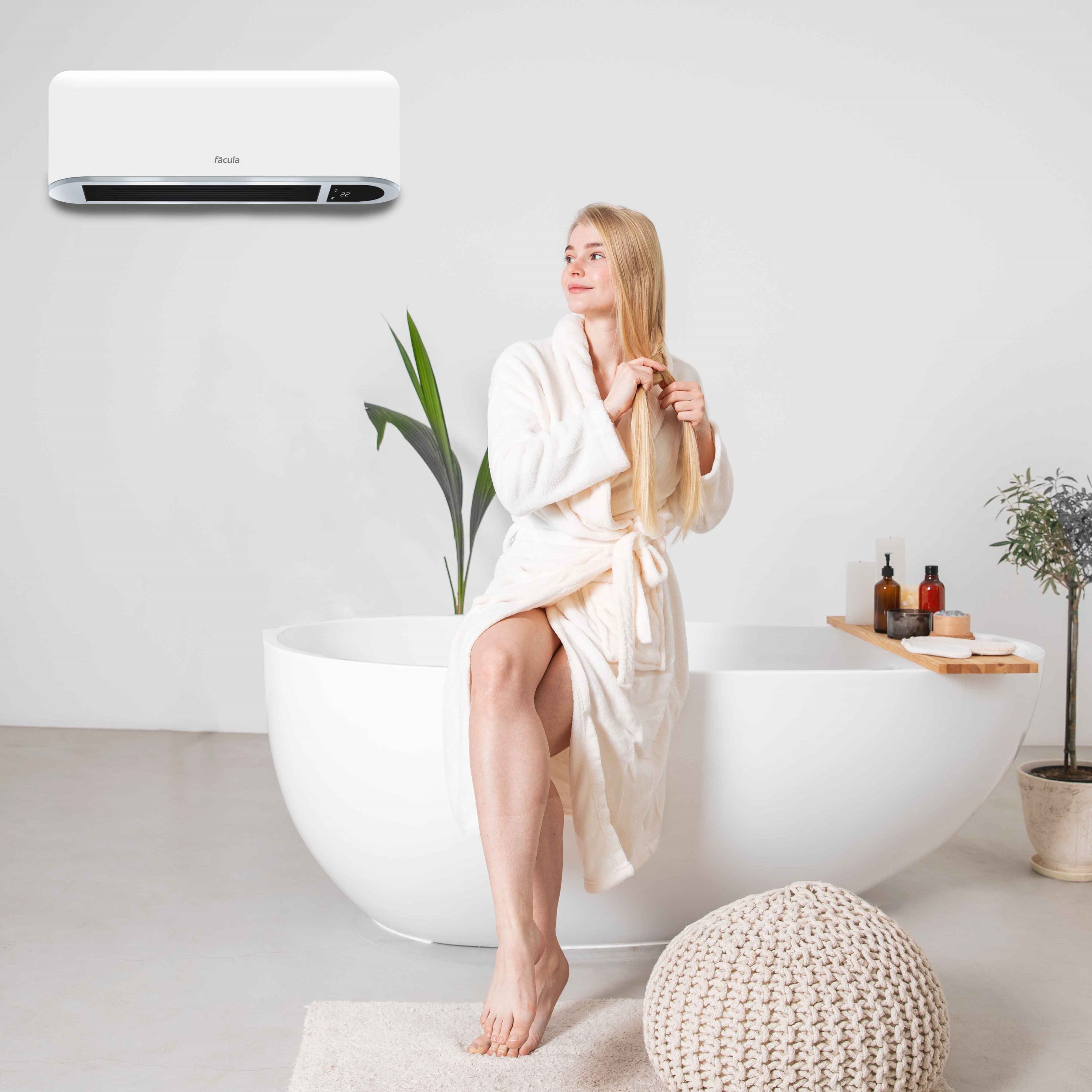 Fácula - Split Cerâmico Programável Halcón | 1000/2000w | Ventilação+Aquecimento | Prog diária/sem | Controle remoto - 9