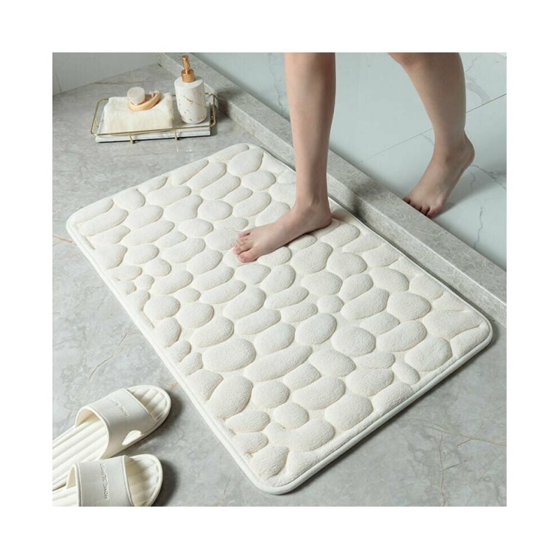 (mleczna biel, 40-60 CM*1) Dywan z fakturą kamyków