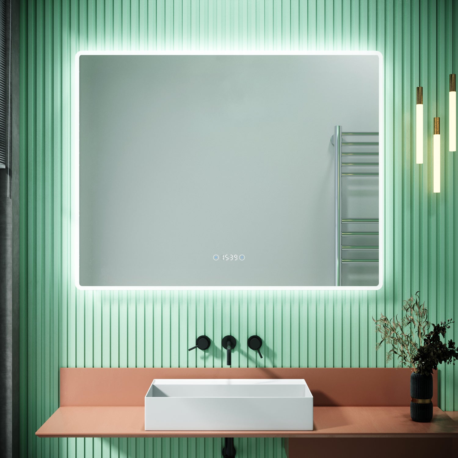 Specchio da parete rame 60 x 95 cm PALI | Leroy Merlin