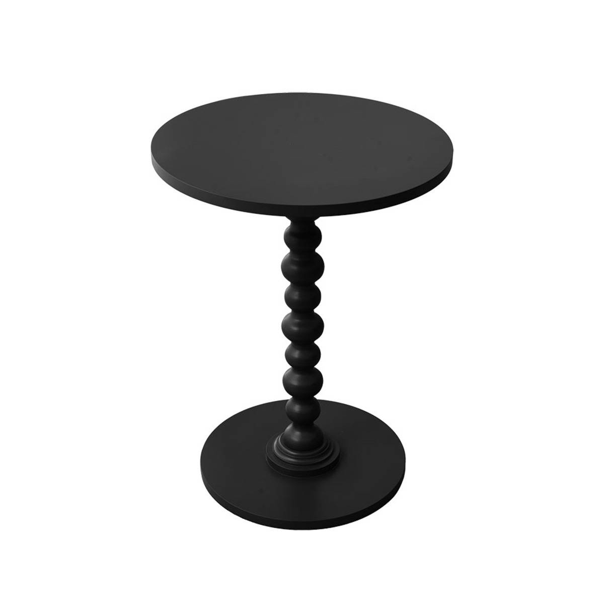 Stolik kawowy okrągły Alix ATMOSPHERA czarny drewniany retro 38 cm do salonu i sypialni 1 szt.