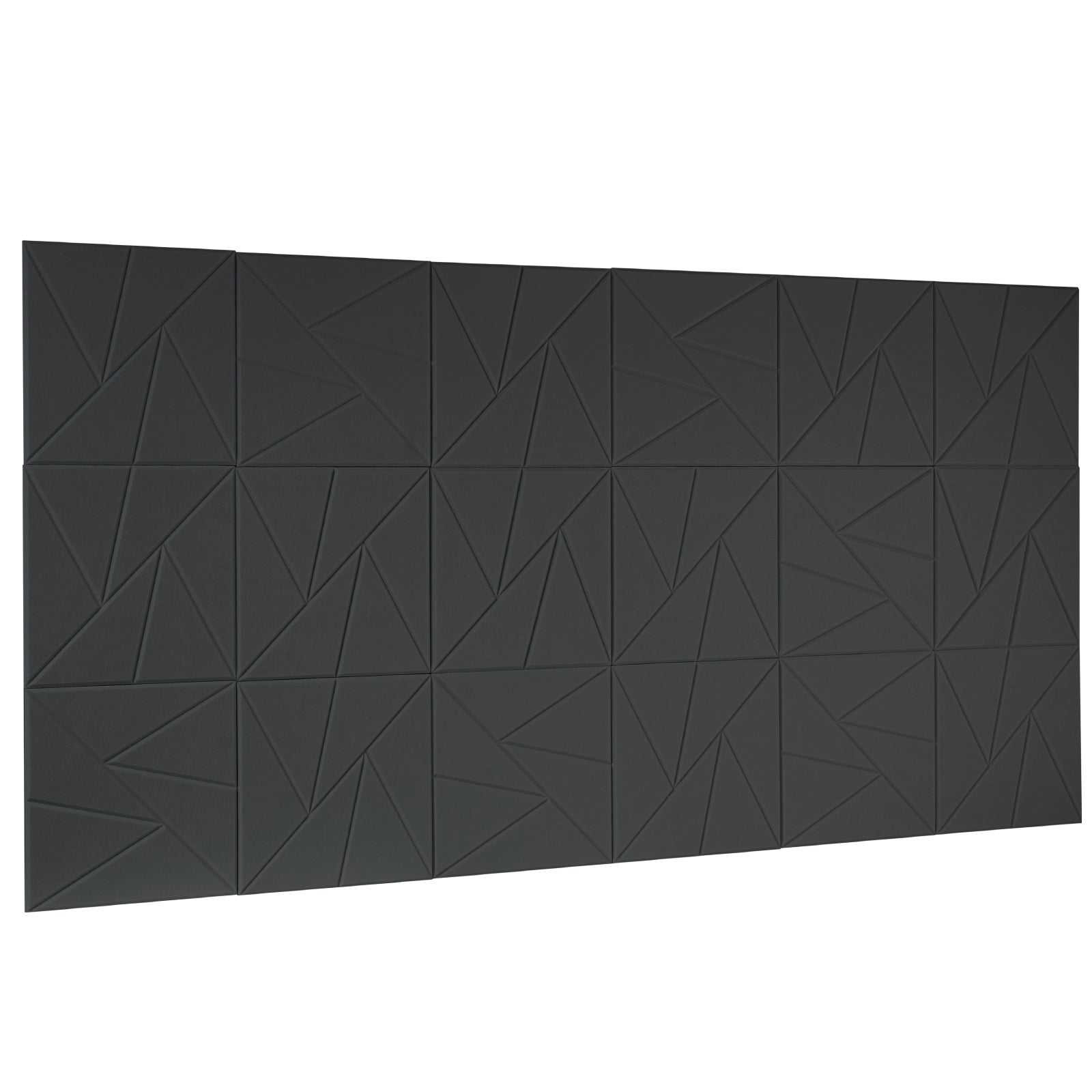 Panneau Acoustique VEVOR, Lot 18, Mousse Acoustique Mural Autocollant 30x30x1 cm, en Fibre Polyester Haute Densité, pour Maison, Studio, Bureau, Noir - 9