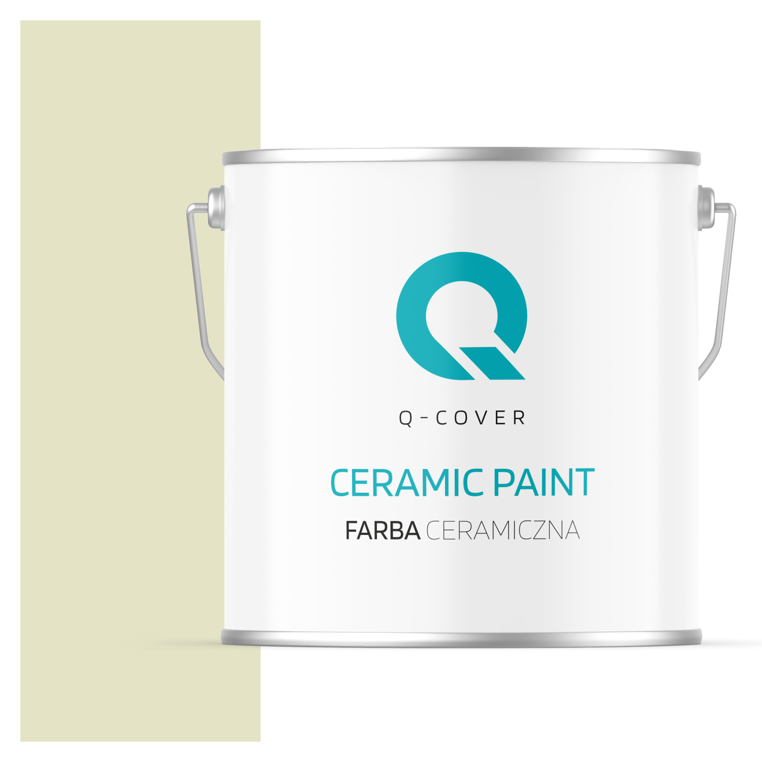 Farba Ceramiczna Do Ścian i Sufitów Q-Cover Biel złamana w groszkowy H2476 Głęboki Mat 5L