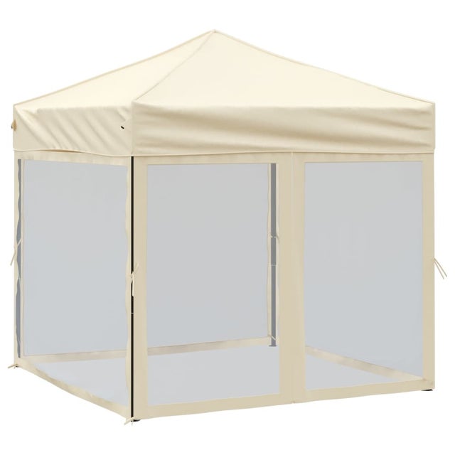 Tenda de jardin | Tenda per Feste Pieghevole con Pareti Laterali Crema 2x2 m CFW310778