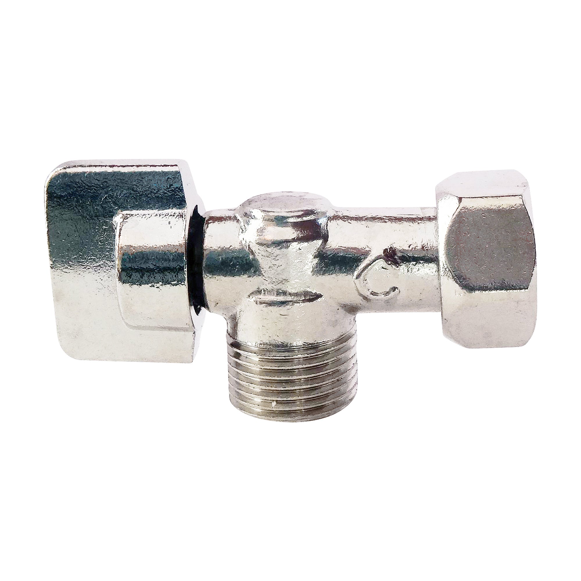 Robinet d'arrêt équerre pour WC - Ecrou tournant 3/8