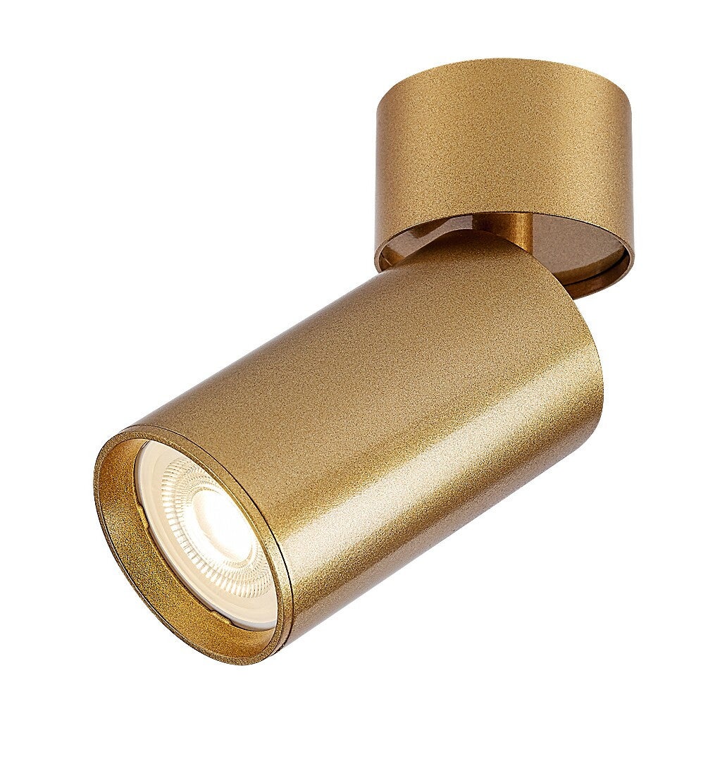 Reflektor sufitowy spot natynkowy Mirina okrągły złoty 1xGU10x5W wym: 13 x 5,5 x 5,5 cm metal Rabalux