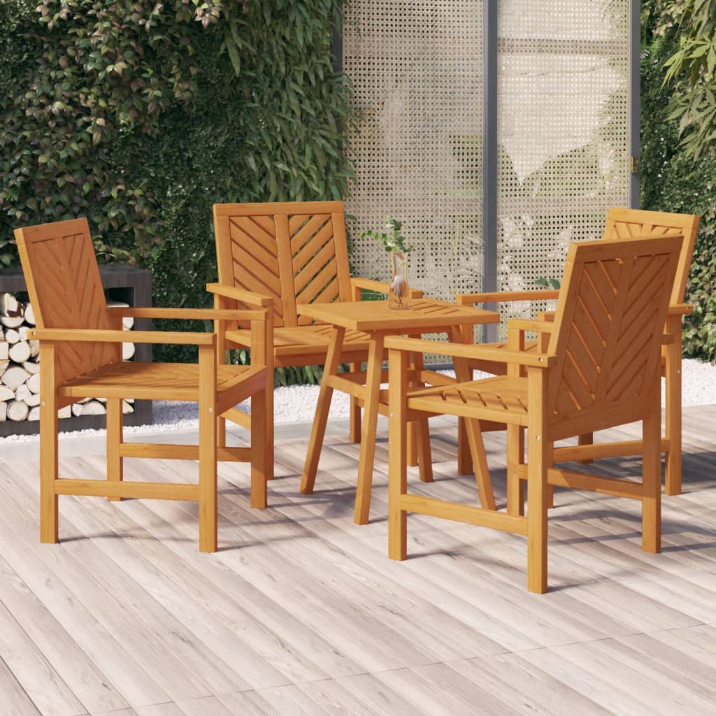 Juego De 4 Sillas De Jardín FurnitureR, Terciopelo Marrón Resistente, Estructura Metal, Para Terraza Y Balcón