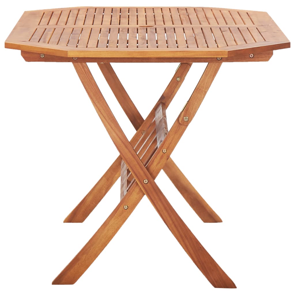Table d'appoint d'extérieur rectangulaire en Bois Marron 2 places - 3