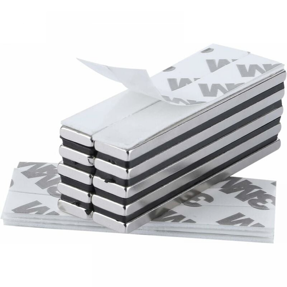 Lot de 6 aimants en néodyme puissants - 30 x 3 mm - 8 kg - Aimants en néodyme extra puissants - Pour tableau magnétique - Aimants de réfrigérateur