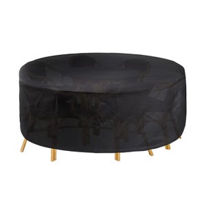 Housse Table Jardin Ronde 230x110cm - Protection Meubles Extérieurs Oxford Imperméable Flymer