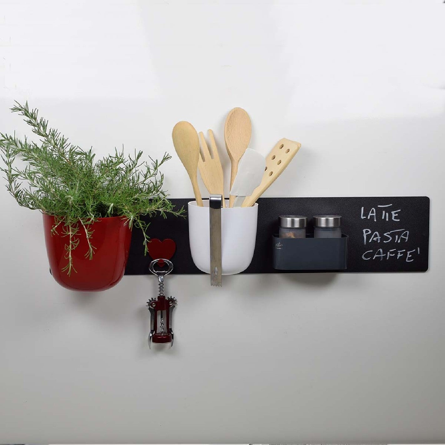 KalaMitica – Lavagna Magnetica da Parete 14 x 70 cm – Scrivibile e Cancellabile con Gessetti – Nero Antracite, con Vernice Riciclata - 5