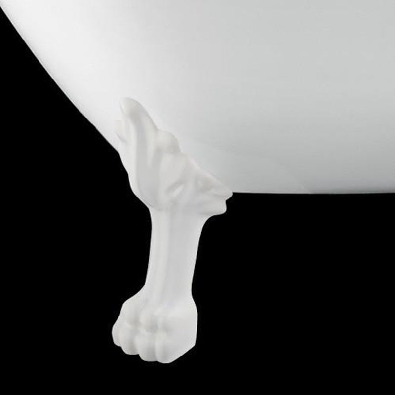 Baignoire sur pieds rétro RICHMOND Noire 171 cm Pieds de Lion Blancs - 2