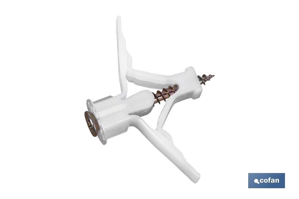 Taco pladur con alas 8 x 42 mm caja 50 unid. - 2