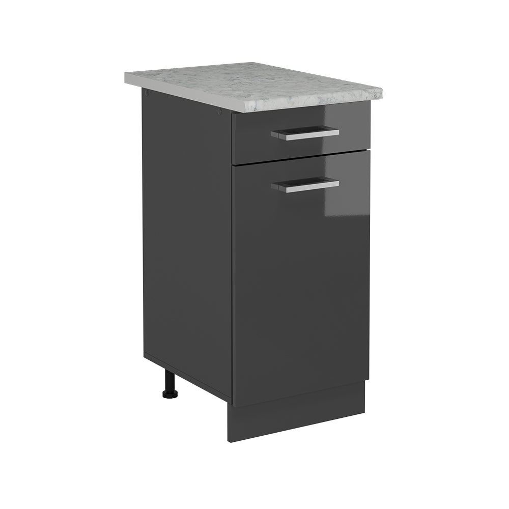 Vicco Szafka dolna do kuchni R-Line, Antracyt wysoki połysk, 40 cm BR Marmur