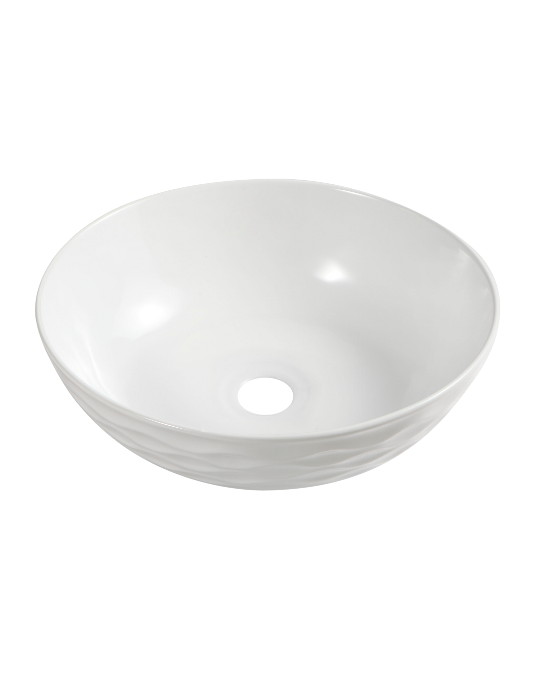 Umywalka nablatowa Uptrend ARYA L biały połysk, z ozdobną fakturą strukturalną 1 szt.