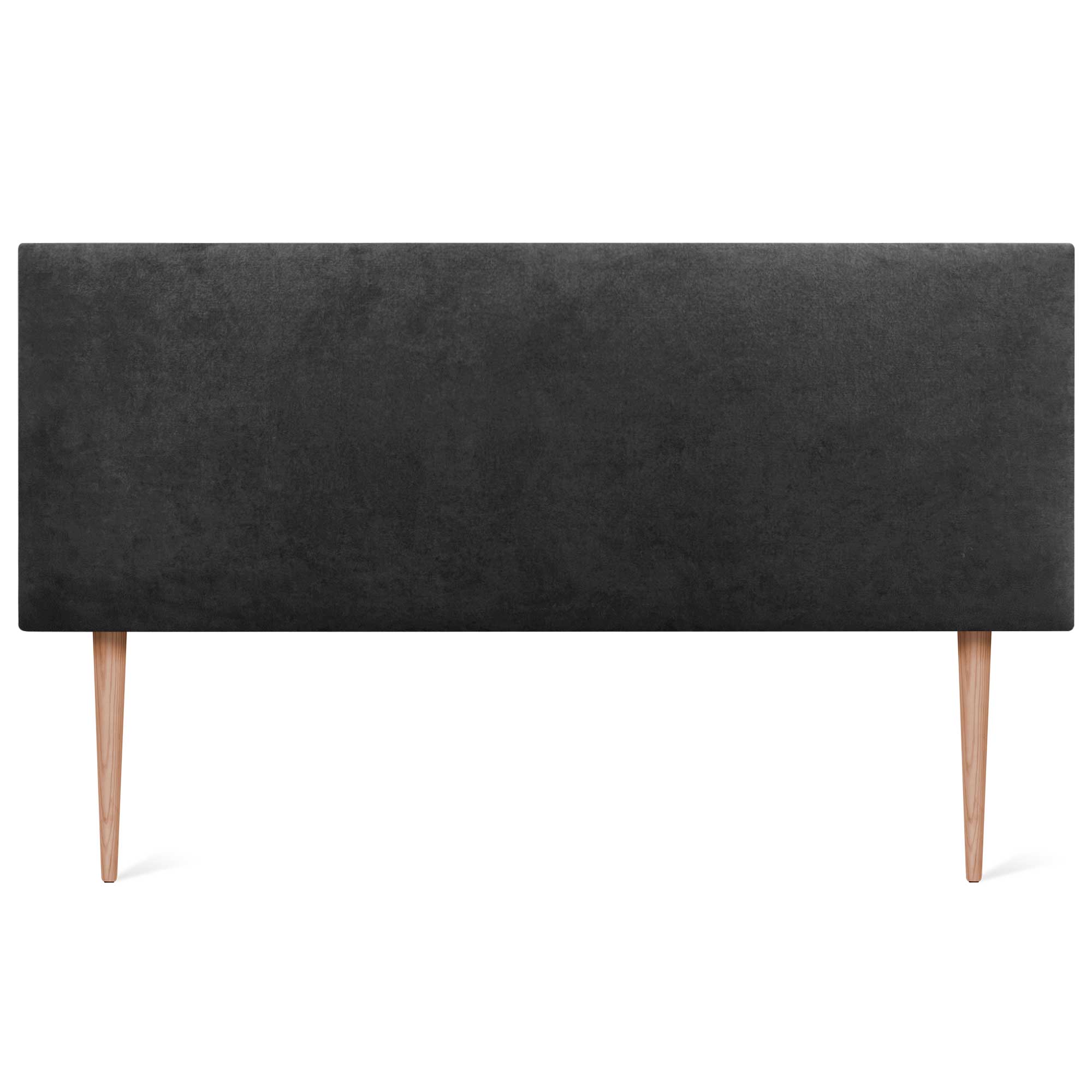 DHOME Cabecero de Tela AQUALINE Liso y con Patas cabeceros Cabezal tapizado Cama Lujo (Tela Negro, 135cm (Camas 120/135/140)) - 3