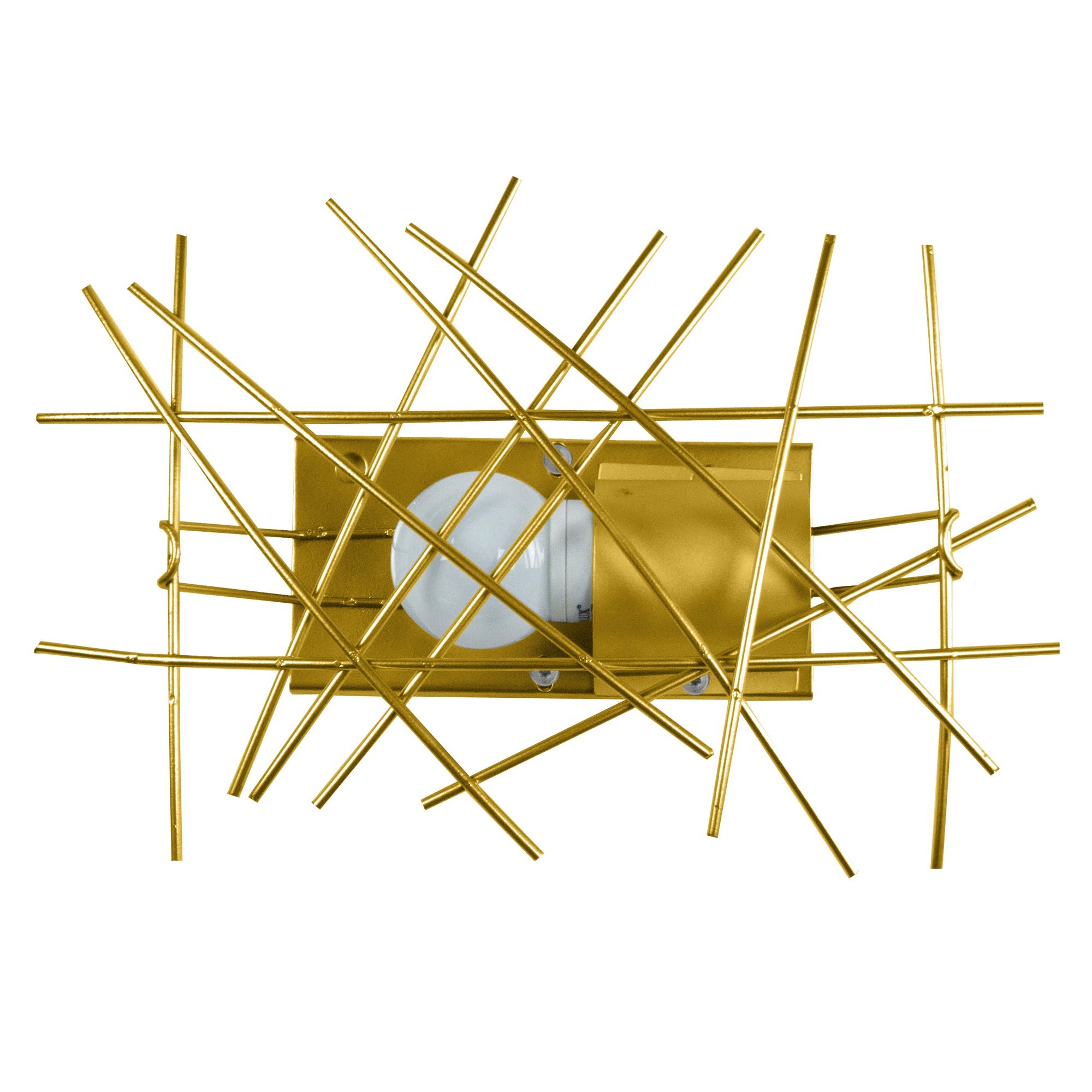 Aplique tosel incertus metal geométrico dorado d32 x h9 cm