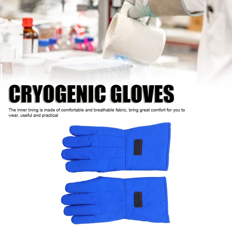 Gants cryogéniques pour azote liquide (LN2), glace sèche, stockage frigorifique, sécurité, protection, résistants aux basses températures - 4