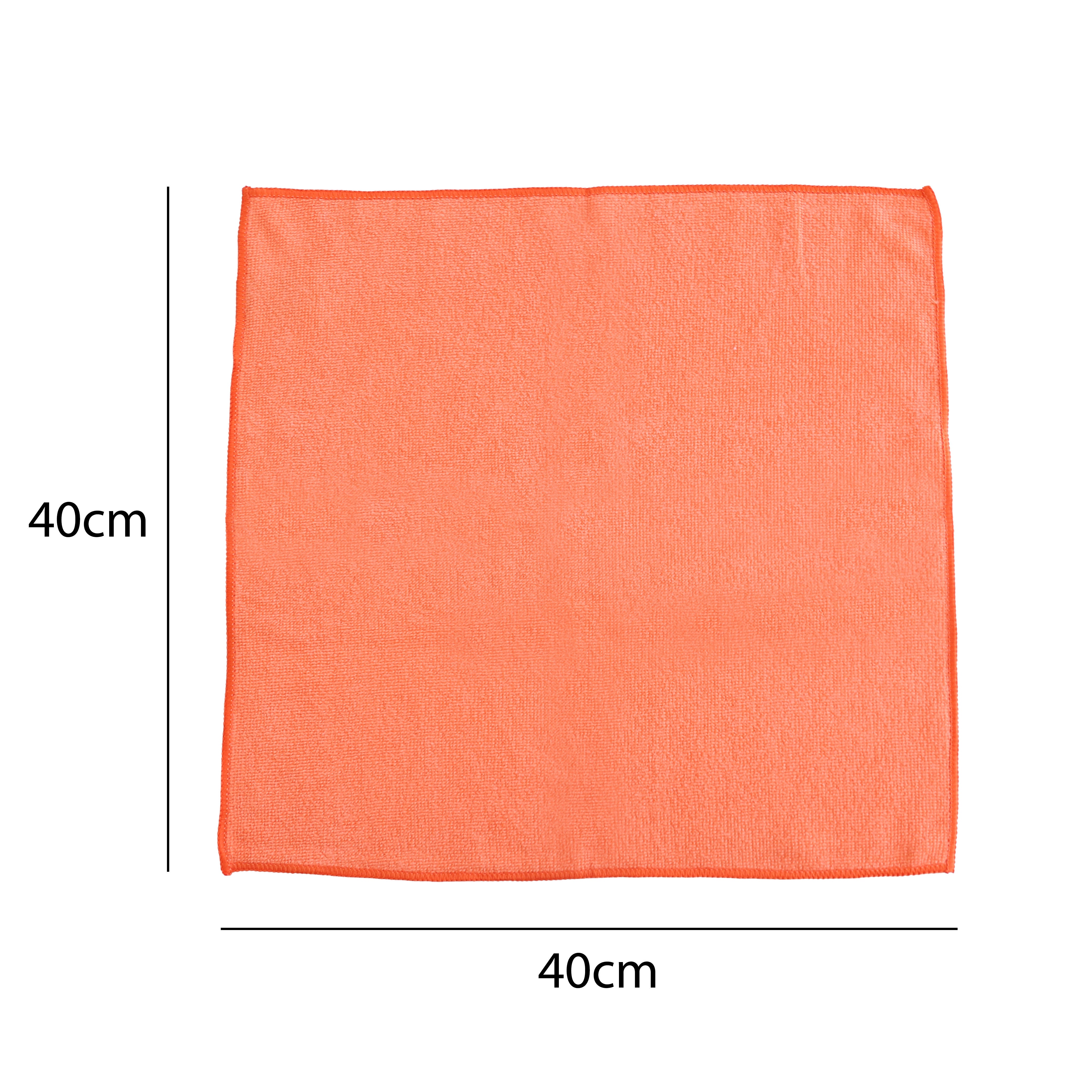 MAYA Bayeta Terry 200G. Limpieza Eficaz y Sin Marcas. 100% Microfibra. Para Todo Tipo de Superficies. Pack de 5 unidades (Naranja) - 2