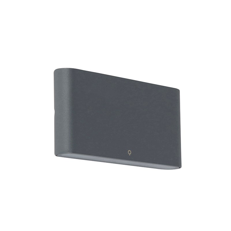 Lampa ścienna zewnętrzna ciemnoszara 17,5 cm z LED IP65 - Batt