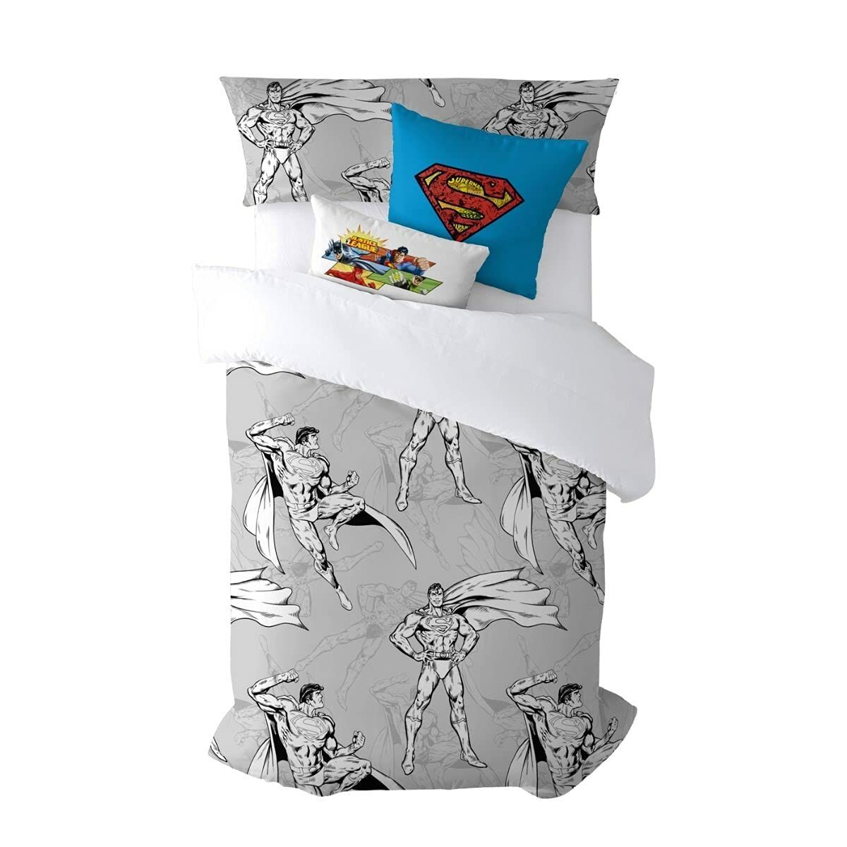 Housse de Couette Superman Superman Gris 155 x 220 cm | Leroy Merlin