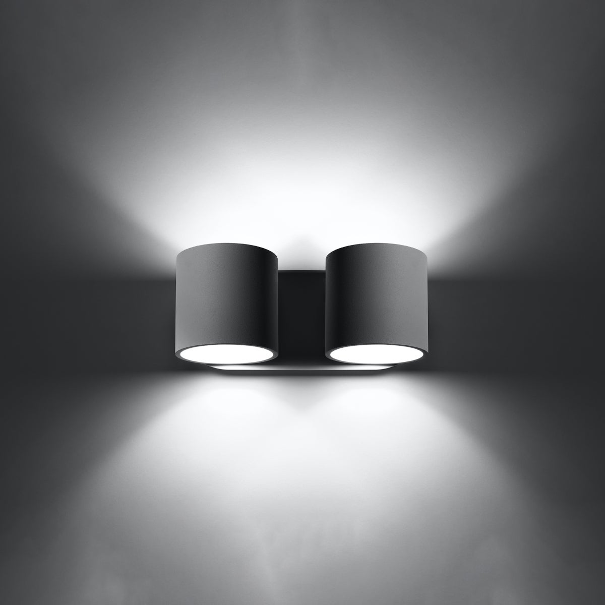 Kinkiet CELERIS 2 szary LED 3000K - 26x12x10cm Sollux