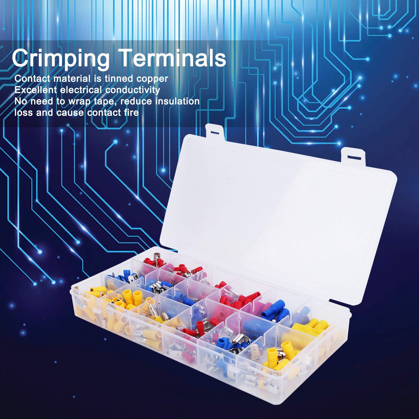 236 pezzi set di terminali a crimpare, blocco connettore tubo isolante, accessori per collegamento cavi - 9