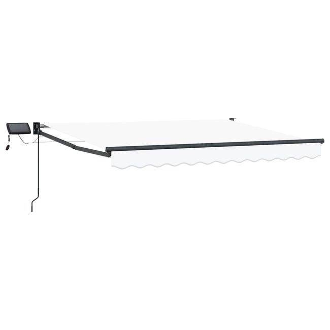 Toldo manual retráctil con LEDs Blanco y Antracita 2,5 x 2 m vidaXL ...