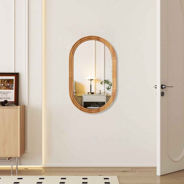 Miroir HD 40x60cm verre renforcé étanche antirouille, revêtement haute définition, fixation murale