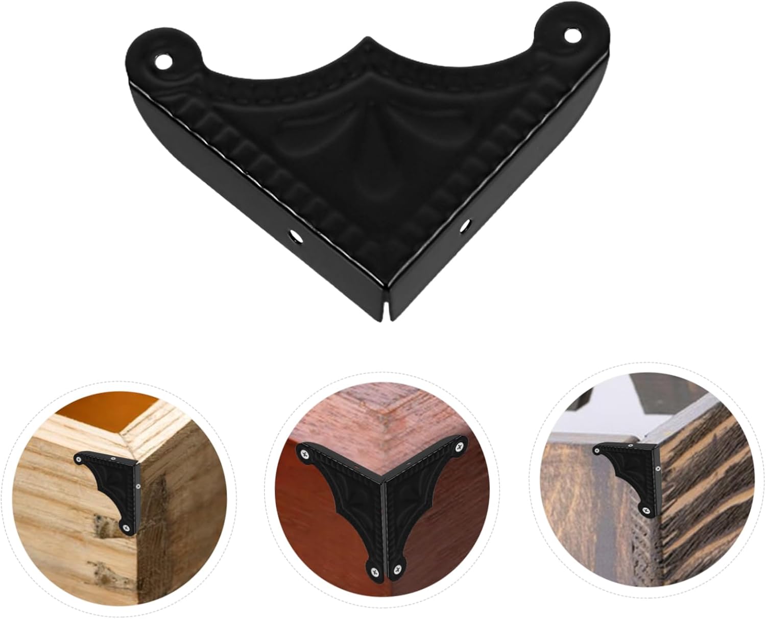 Protecteurs d'angle Métalliques Vintage 3.9 X 3.9 cm Lot de 20 Protections Coin Meuble Décoratives pour Boîtes en Bois Et Mobilier - 5