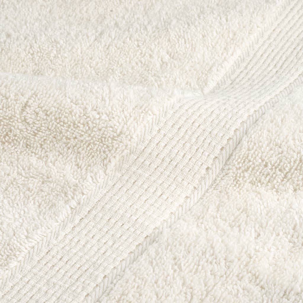 12 pcs Conjunto de toalhas premium SOLUND 600 gsm creme vidaXL - 6