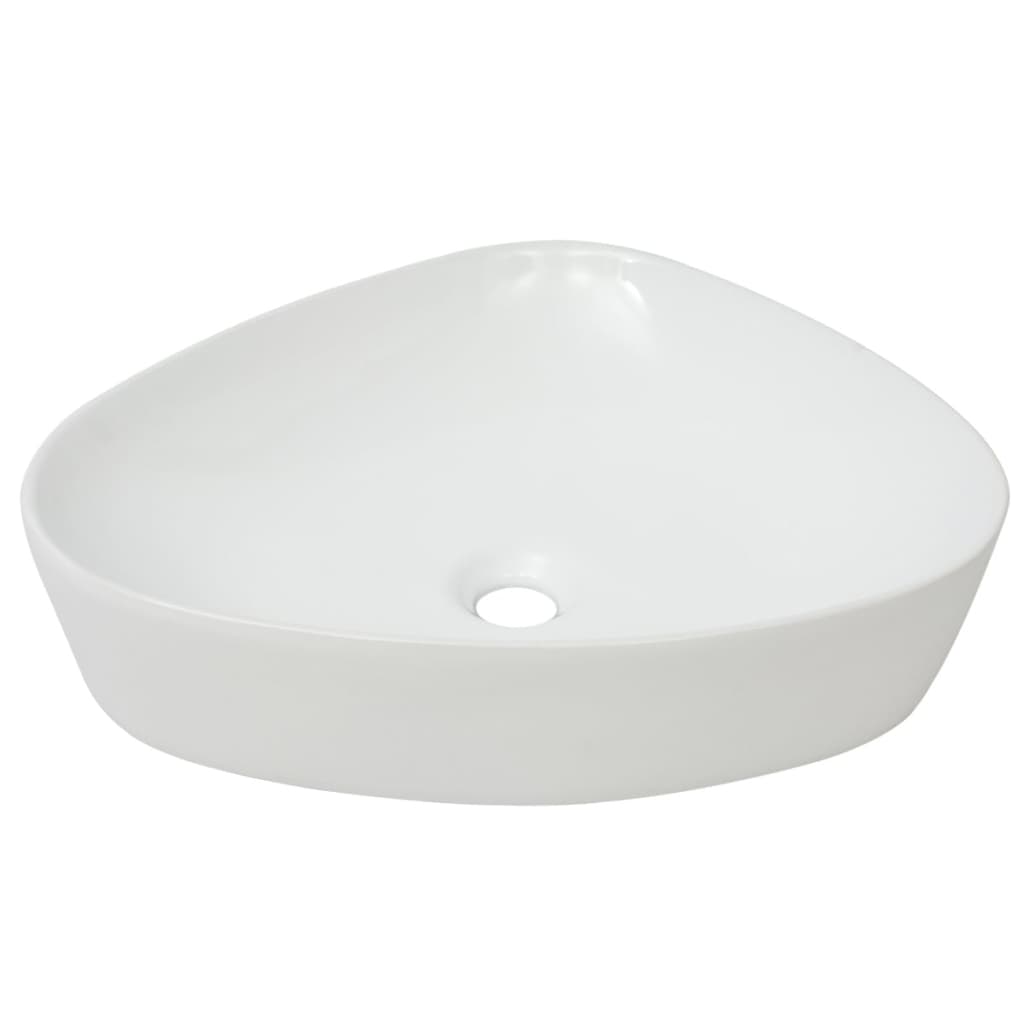 Lavabo triangular de cerámica blanco 50,5x41x12 cm | Leroy Merlin