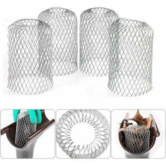 Lot de 10 Grilles de Filtre en Aluminium pour Gouttière et Tuyau de Descente