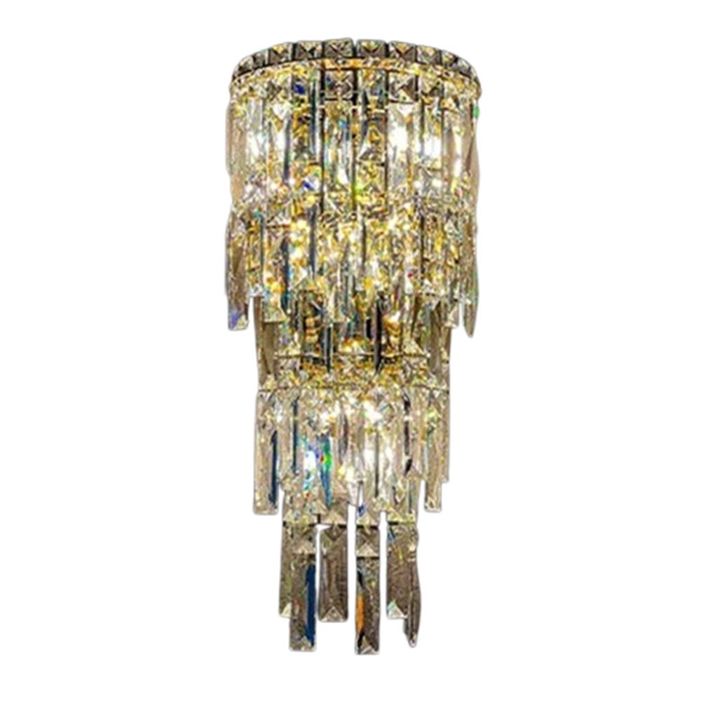 Leroy Merlin Aplique De Pared Iluminación De Pared, Luminaria De Cristal; Lámpara De Pared Para Sala De Estar (Casquillo E14) — Bombilla No Incluida Dorado 