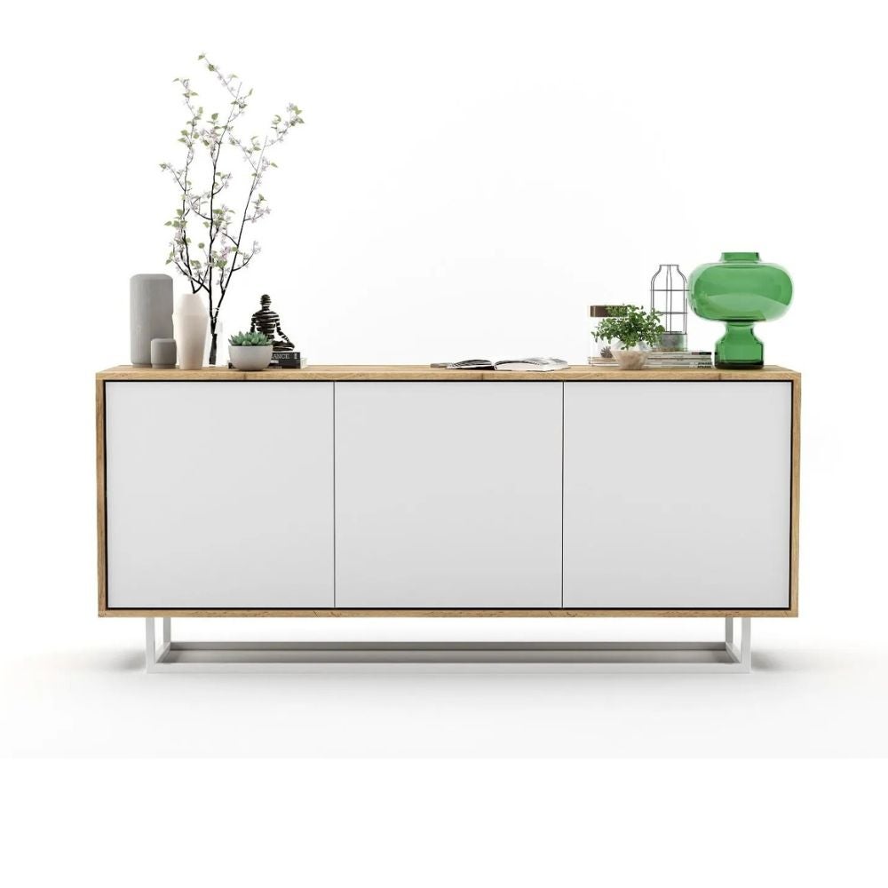 Komoda NILA 3D 168 dąb wotan/biała mat