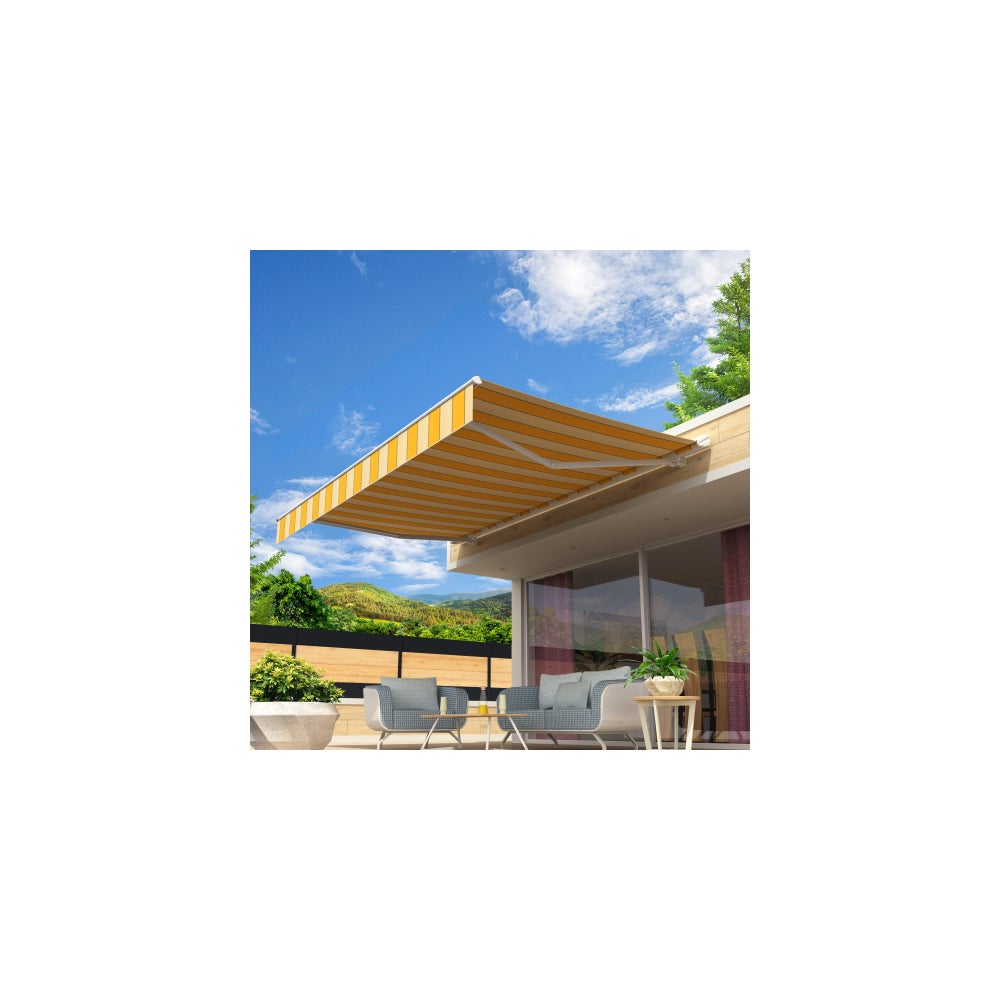 Toldo semicofre duncan 4,80 x 3 m con motor, mando a distancia y sistema de emergencia (ses8126j - multicolor)