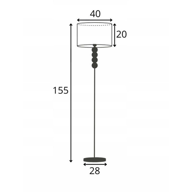 Lampa stojąca podłogowa z abażurem walec IKO