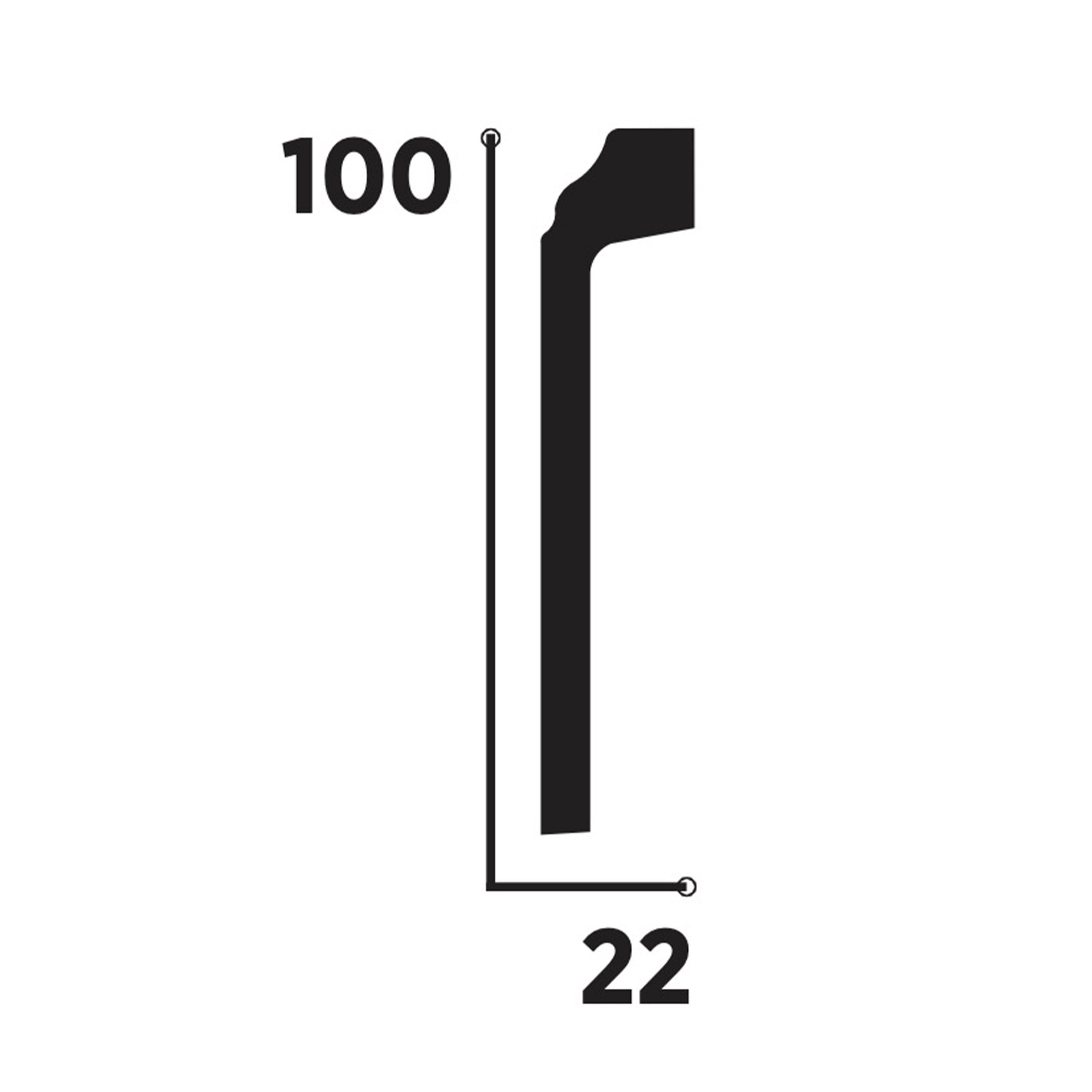 Plinthe de recouvrement en marbre FIRENZE FeelingWood-HD POLYMERS 100x22mm - BLANC (prix au mètre linéaire) - 2
