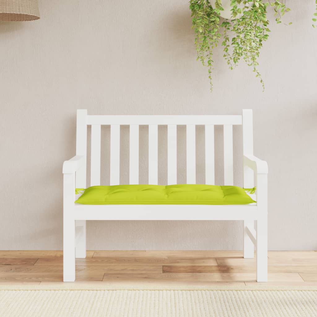 Cojín de banco de jardín tela Oxford verde claro 100x50x7 cm 100 x 50 x 7 cm / Verde - 3
