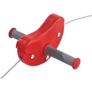Tyrolienne de 30m pour enfants Rouge - jusqu'à 80kg - marque KBT